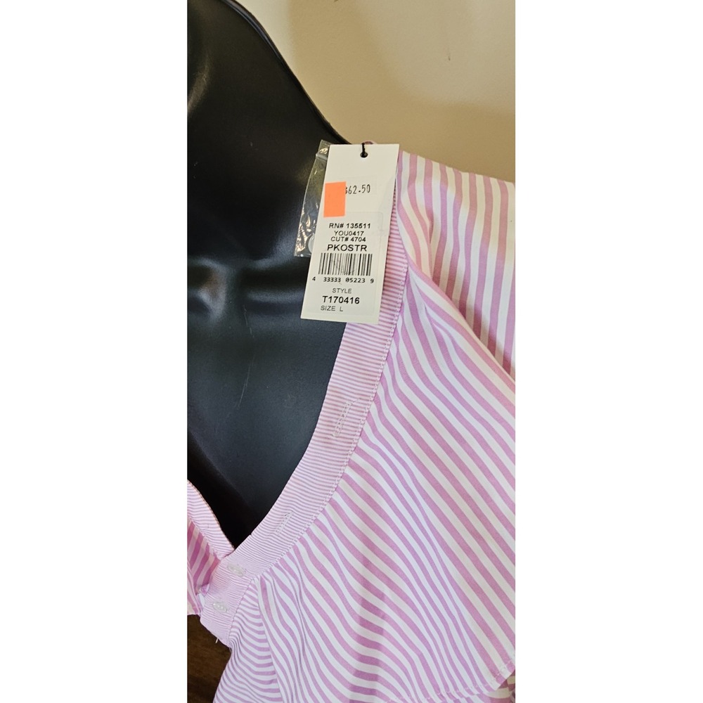 Why Dress Women's Pink & White Cold Sholder Top Size Large ( NWT) - Picture 5 of 13